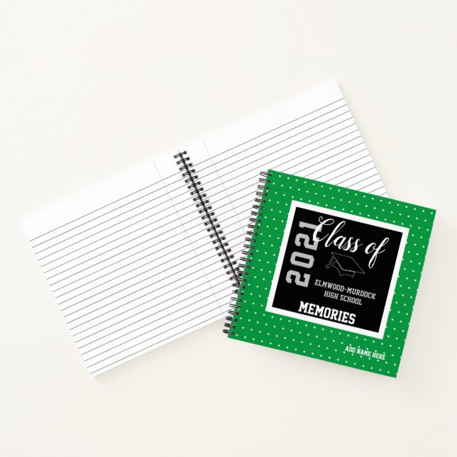 Personalised Green High School Graduation  Notebook (Inside)