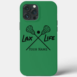Personalised Green LAX (Lacrosse) Life iPhone 13 Pro Max Case