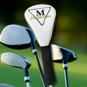 Personalised Green Monogram/Name Unique Golf Clubs Head Cover