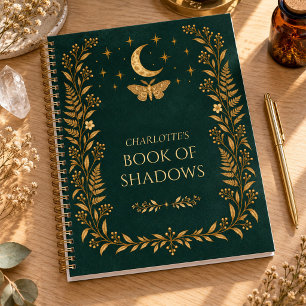 Personalised Green Moon Moth Book of Shadows