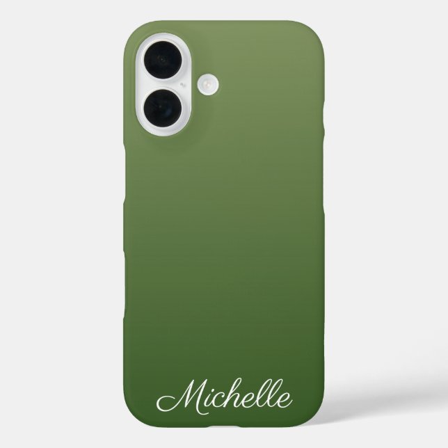 Personalised green ombre Case-Mate iPhone case (Back)