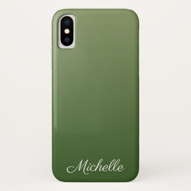 Personalised green ombre Case-Mate iPhone case (Back)