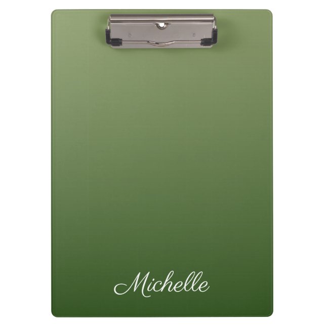 Personalised green ombre clipboard (Front)