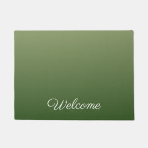 Personalised green ombre doormat