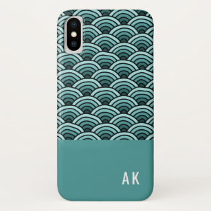 Personalised Green Ombre Fish Scale Pattern Case-Mate iPhone Case