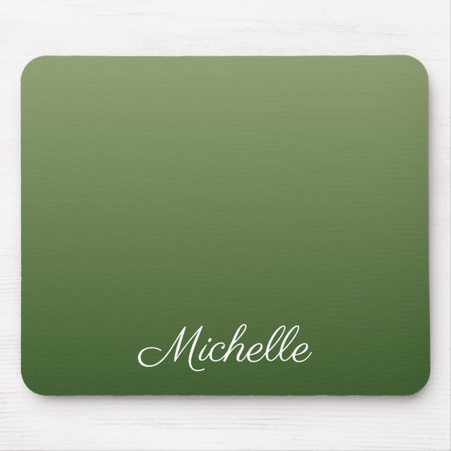 Personalised green ombre mouse pad (Front)