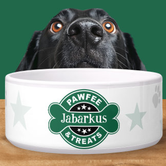 Personalised Green Pawfee & Treats Coffee Shop