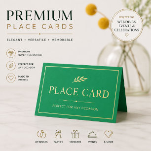 Personalised Green Place Card