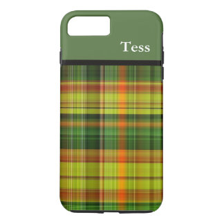 Personalised Green Plaid iPhone Case