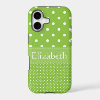 Personalised Green Polka Dots Pattern