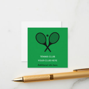 Personalised Green Tennis Racket Enclosure Card