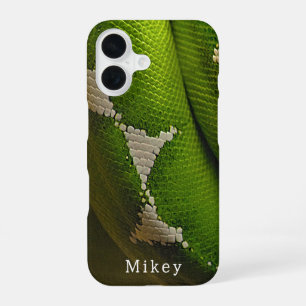 Personalised Green Tree Snake Sturdy iPhone Case