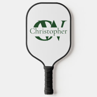 Personalised Green with Name & Initials Pickleball Paddle