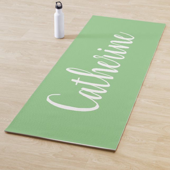 Personalised Green Yoga Mat with Name  (In Situ)