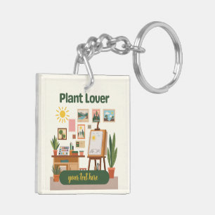 Personalised Greenery & Creative Workspace Design Key Ring
