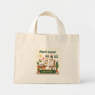 Personalised Greenery & Creative Workspace Design Mini Tote Bag