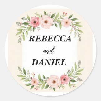 Personalised Greenery Eucalyptus Wedding Sticker –