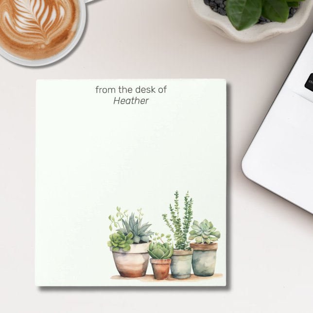 Personalised Greenery Name Notepad (Creator Uploaded)