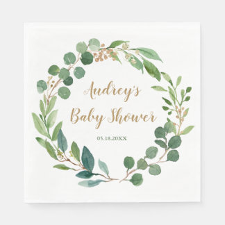 Personalised Greenery Party Napkins