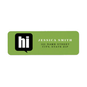 Personalised Greenery the Fashion colour 2017 Return Address Label