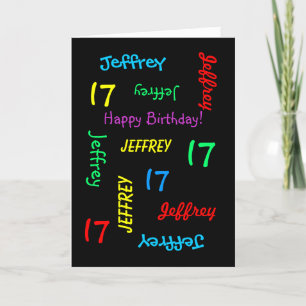 Personalised Greeting Card, 17th Birthday Card