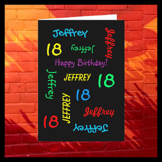 Personalised Greeting Card, 18th Birthday Card