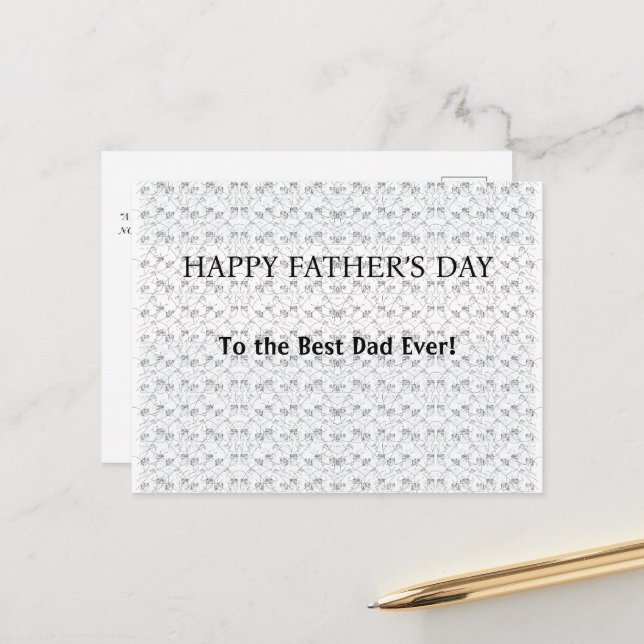 Personalised Greeting for Dad, Grandpa, or Husband Holiday Postcard (Front/Back In Situ)