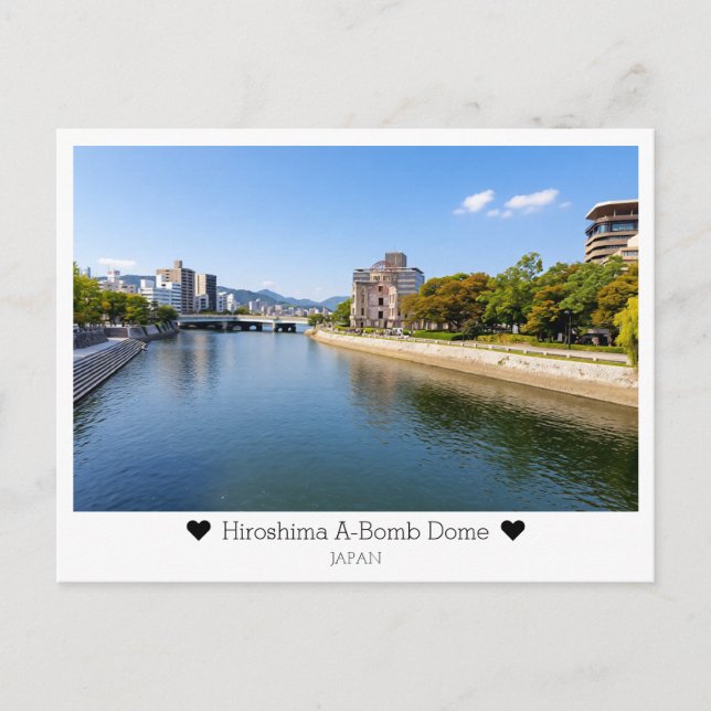 Personalised, Greetings from Hiroshima, Japan Postcard (Front)