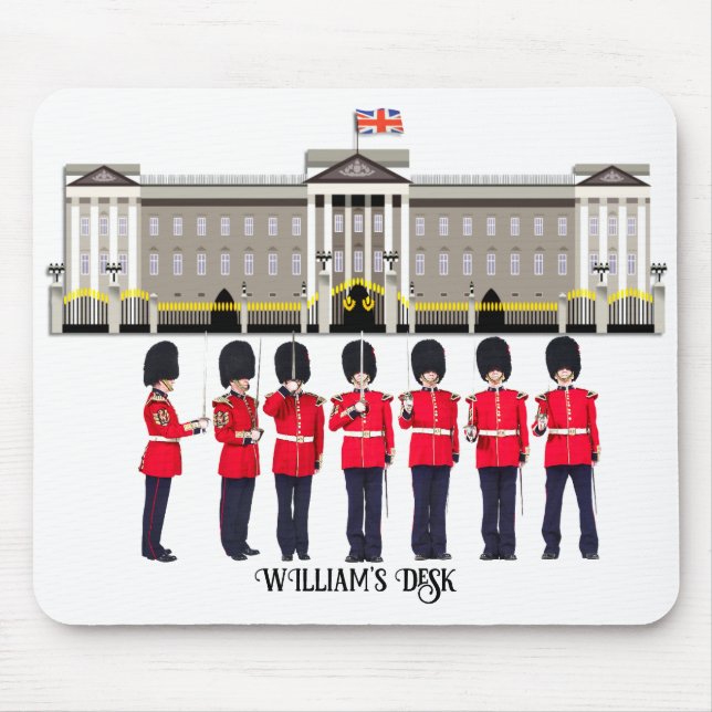Personalised Grenadier Guards on Parade Mouse Mat (Front)