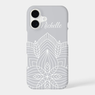 Personalised Grey and White Mandala