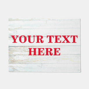 Personalised Grey Bamboo Wood Doormat