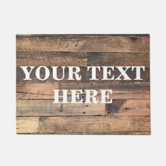 Personalised Grey Bamboo Wood Doormat