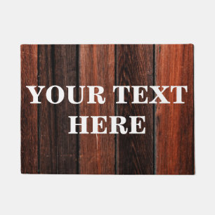 Personalised Grey Bamboo Wood Doormat