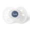 Personalised Grey & Blue chevron strip pacifier