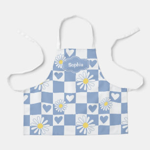 Personalised Grey Chequered Apron