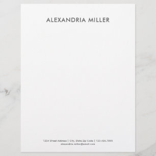 Personalised Grey Minimalist Letterhead