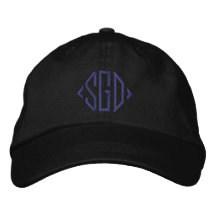 Personalised grey monogrammed black
