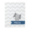 Personalised Grey Navy Blue Chevron Elephant