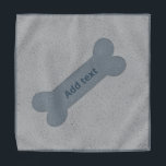 Personalised Grey Pet Bandanna<br><div class="desc">Personalised Grey Pet 🐾 Bandanna. Beautiful Bone🦴design that you can add your pet's name or any text you want.</div>