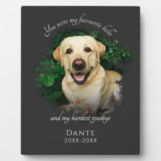 Personalised Grey Pet Memorial Photography Plaque