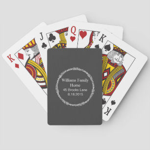 Personalised Grey Playing Cards