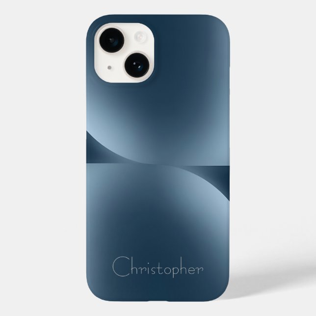 Personalised grey Radial Texture iphone 15 Case-Mate iPhone Case (Back)