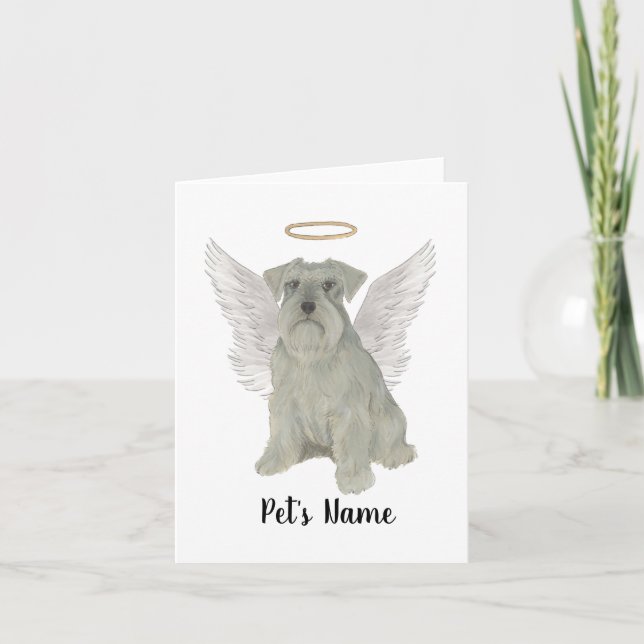 Personalised Grey Silver Schnauzer Card (Front)
