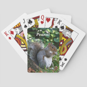 Personalised Grey Squirrel  Playing Cards