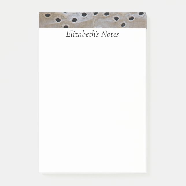 Personalised Grey with Black Circles Post-it Notes (Front)