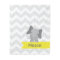 Personalised Grey Yellow Chevron Elephant