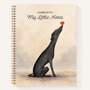 Personalised Greyhound Notebook with Name