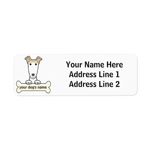 Personalised Greyhound Return Address Label (Front)