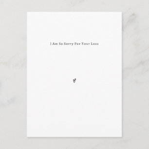 Personalised Grief Mourning Sorry For Your Loss. Postcard
