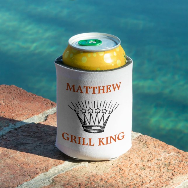 Personalised Grill King Funny Can Cooler (In Situ Pool)